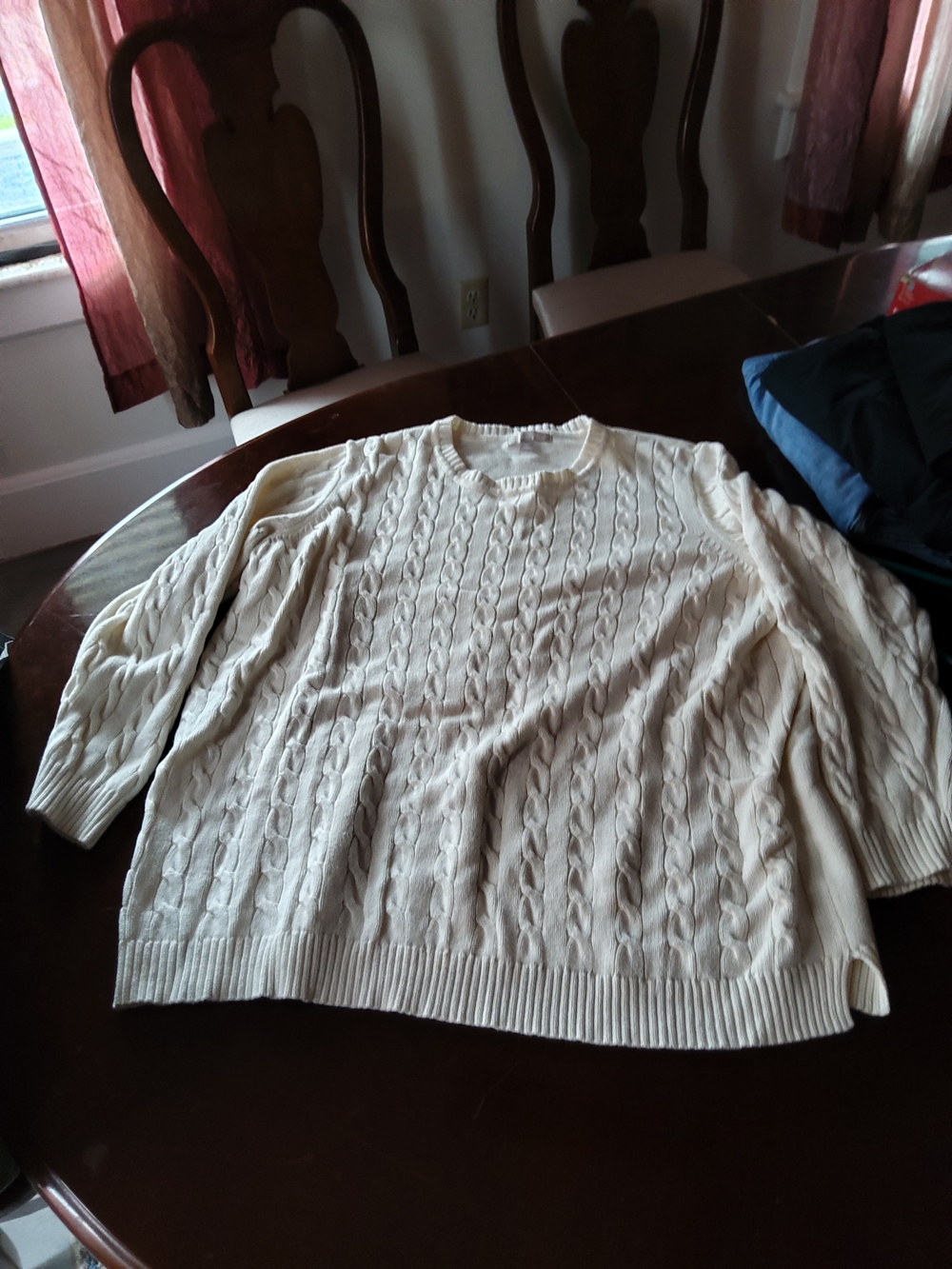 Cream Cable Knit Sweater